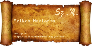 Szikra Marianna névjegykártya
