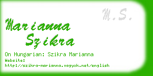 marianna szikra business card